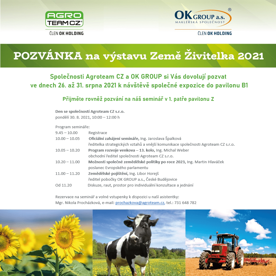 Pozvánka ZEMĚ ŽIVITELKA 2021